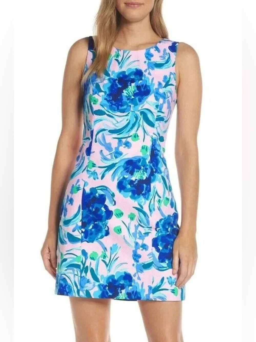 NWT Lilly Pulitzer Mila Shift Dress Sweet Pea Pink Tropics Tint Size 0